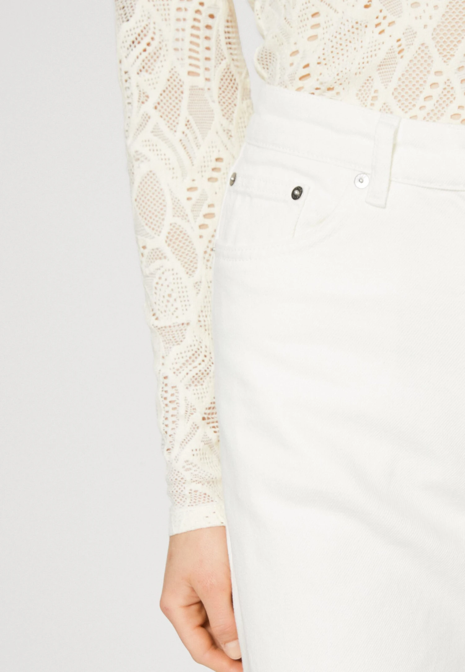 ARKET Flared Jeans - White 6 ARKET Flared Jeans - White - Image 6