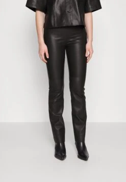 ARKET Leather Trousers - Black