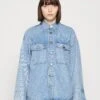ARKET Button-Down Blouse - Blue Dusty Light