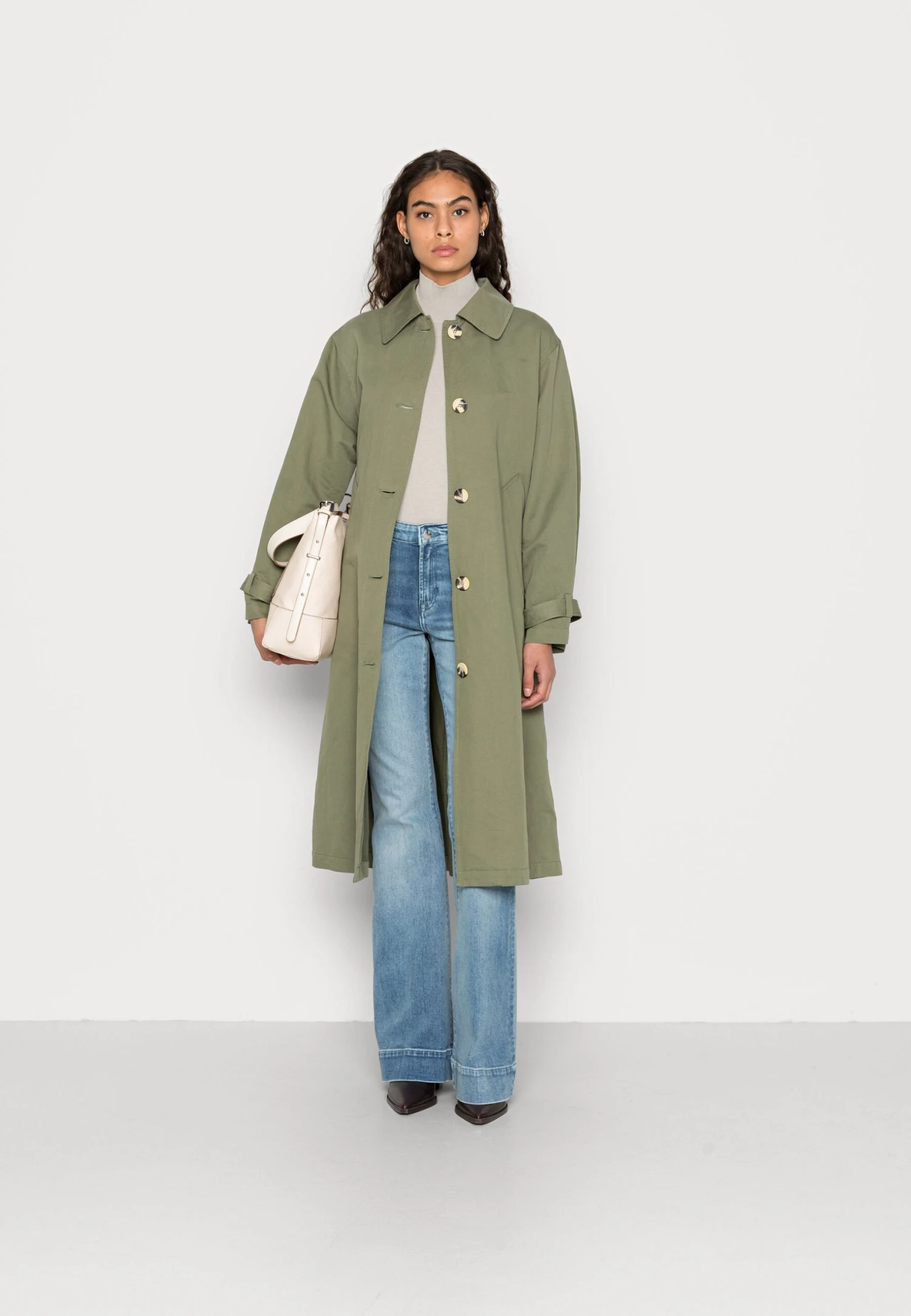 ARKET Classic Coat - Khaki 2 ARKET Classic Coat - Khaki - Image 2