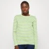 ARKET Long Sleeved Top - Green/Off White Stripe