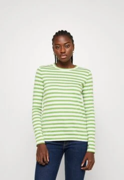 ARKET Long Sleeved Top - Green/Off White Stripe
